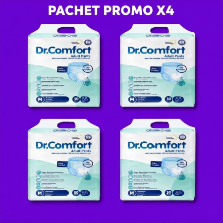 Pachet Promo Scutece Chilot Dr. Comfort M (4x30 buc)
