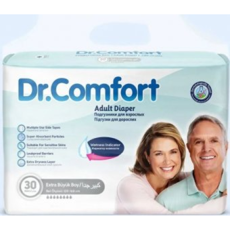 Scutece Adulți Dr. Comfort, Mărime XL (Extra Large), 120-170 cm, 30 buc