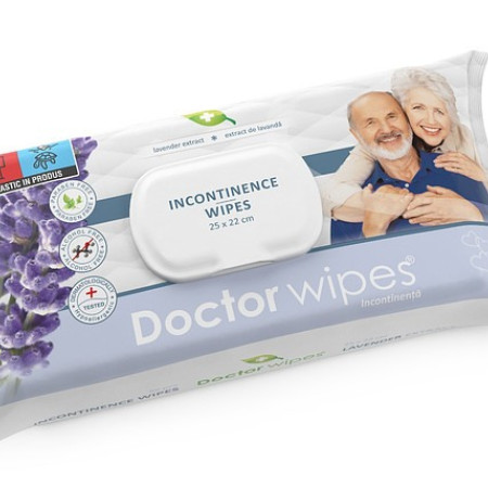 Doctor Wipes Lavandă 50 buc – Șervețele umede pentru incontinență adulți