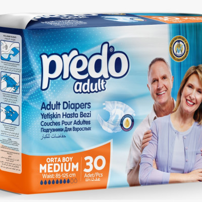 scutece adulți Predo velcro M 30 buc set”