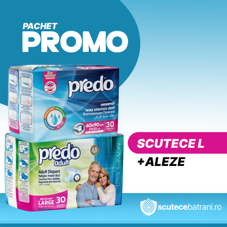 Pachet Promo scutec pentru adulti velcro Marimea L+ Aleze-Huse de protecție pentru saltea 60x90 cm-30 buc/set