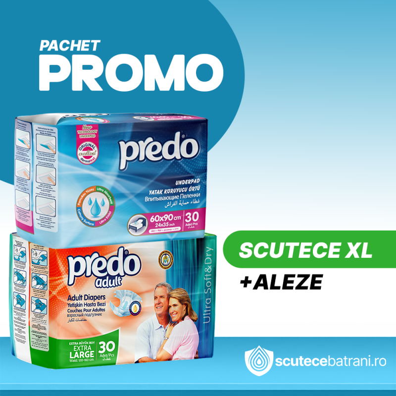 Pachet Promo scutec pentru adulti velcro Marimea XL+ Aleze-Huse de protecție pentru saltea 60x90 cm-30 buc/set