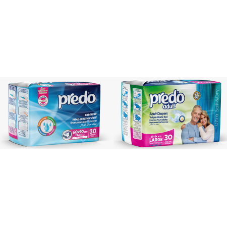 Pachet Promo scutec pentru adulti velcro Marimea L+ Aleze-Huse de protecție pentru saltea 60x90 cm-30 buc/set