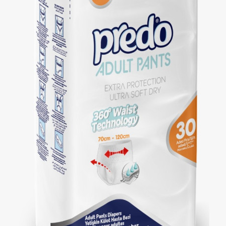 Scutece adulti, tip chilot, Marca Predo, marimea M, talie 85-125, 30 bucati/pachet,Libertate și confort zilnic