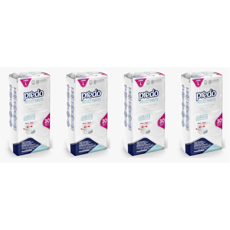 Pachet Promo Scutec pentru adulți Predo tip chilot 30 buc/set Marimea L 100x150cm- 4 set