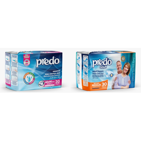 Pachet Promo scutec pentru adulti velcro Marimea M+ Aleze-Huse de protecție pentru saltea 60x90 cm-30 buc/set