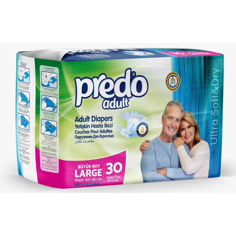Scutec pentru adulți Predo cu velcro 30 buc/set Marimea XL 120x170 cm Scutec pentru adulți Predo cu velcro 30 buc/set Marimea XL 120x170 cm