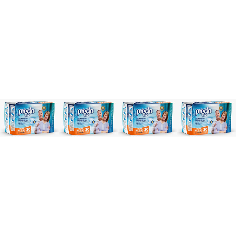 Pachet Promo Scutec pentru adulți Predo cu velcro 30 buc/set Marimea M 85x125 cm- 4 set