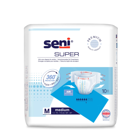 Seni Super Medium scutece incontinenţă 10 buc/set