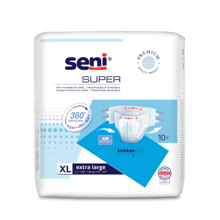 Seni Super ,Extra Large scutece incontinenţă 10 buc/set