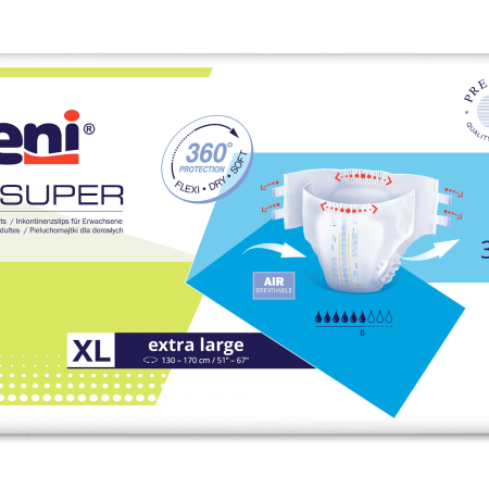 Seni Super ,Extra Large ,scutece incontinenţă 30 buc/set