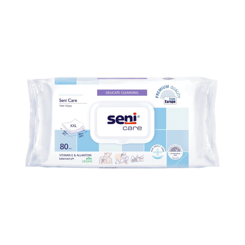 Șervețele umede SENI CARE 80 buc – igienă delicată
