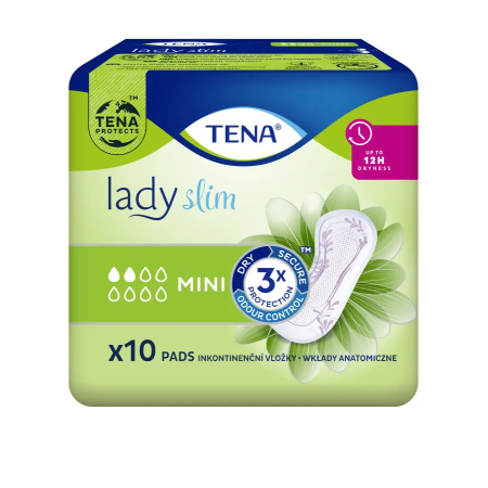TENA Lady Slim Mini 10 buc – Absorbante pentru incontinență ușoară