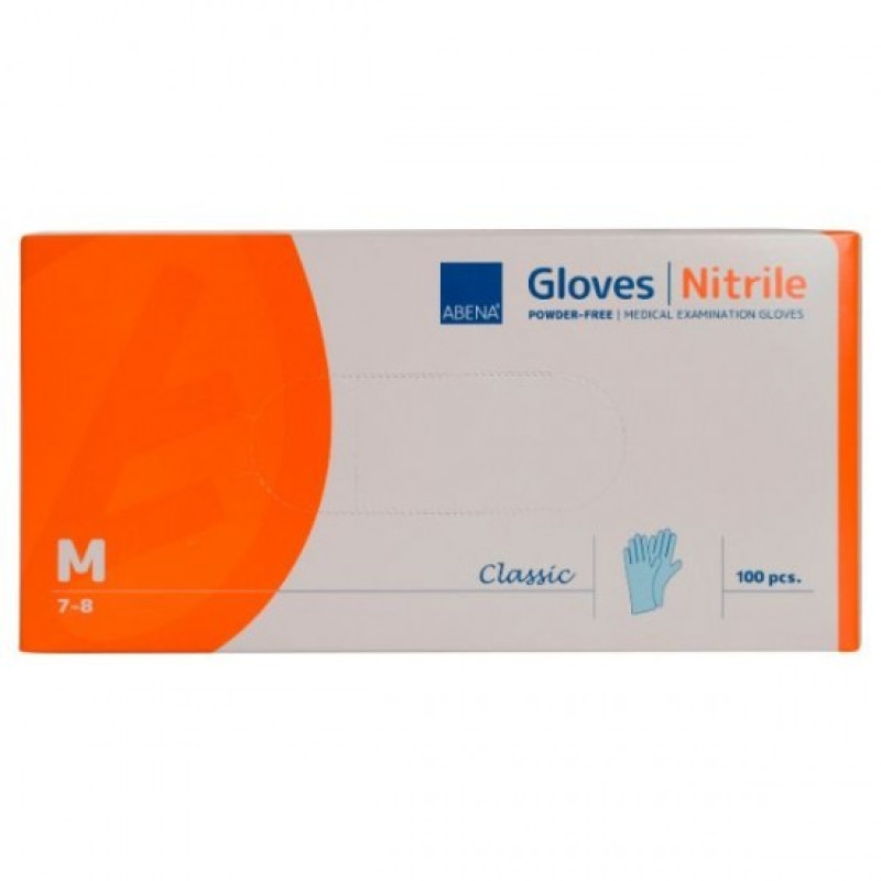 Manusi nitril ,Abena, nepudrate, albastre marimea M -100bucati/cut