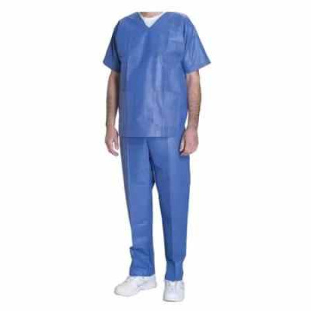 Costum unica folosinta Albastru- Pijama Medica, Marimea L,XL ,2XL,3XL