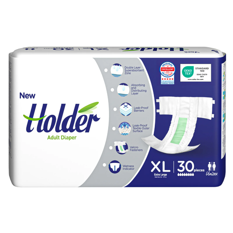 Scutece adulti Holder, marimea XL, talie 120-170 cm, 30 buc Scutece adulti Holder, marimea XL, talie 120-170 cm, 30 buc