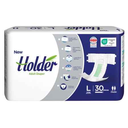 Scutece adulti Holder, marimea L, talie 100-150 cm, 30 buc