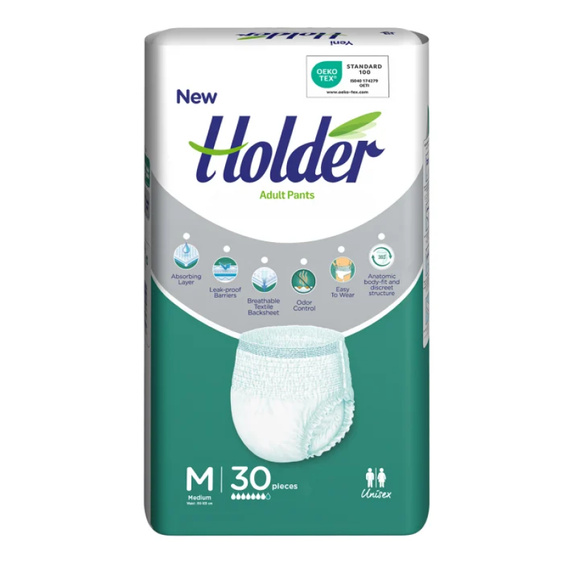 Scutece chilot Holder, adulti ,marimea M, talie 80-105 cm, 30 buc Scutece chilot Holder, adulti ,marimea M, talie 80-105 cm, 30 buc