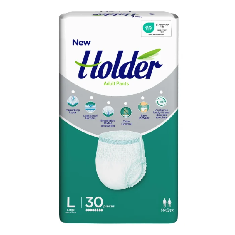 Scutece chilot Holder, adulti, marimea L, talie 95-125cm, 30 buc Scutece chilot Holder, adulti, marimea L, talie 95-125cm, 30 buc