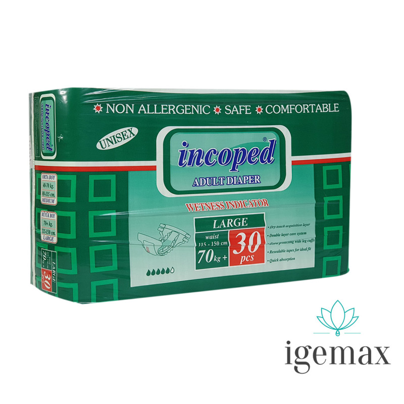 Scutece pentru adulti Incoped 30 buc - Large (L) Scutece pentru adulti Incoped 30 buc - Large (L)