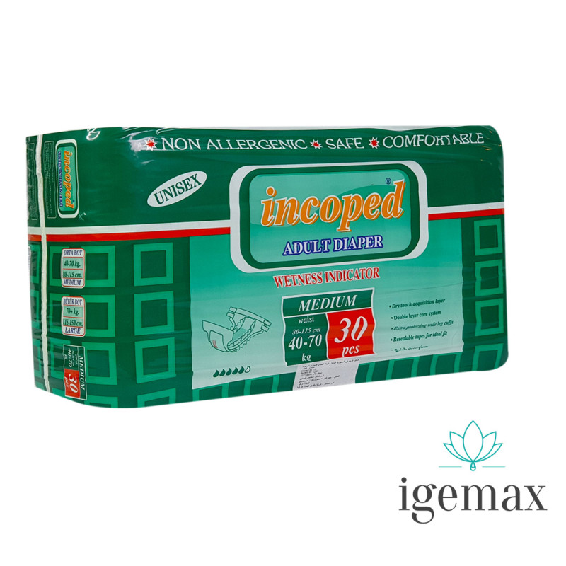 Scutece pentru adulti Incoped 30 buc - Medium (M) Scutece pentru adulti Incoped 30 buc - Medium (M)