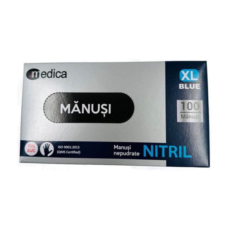 Manusi Nitril Albastre 100 buc - Marimea XL